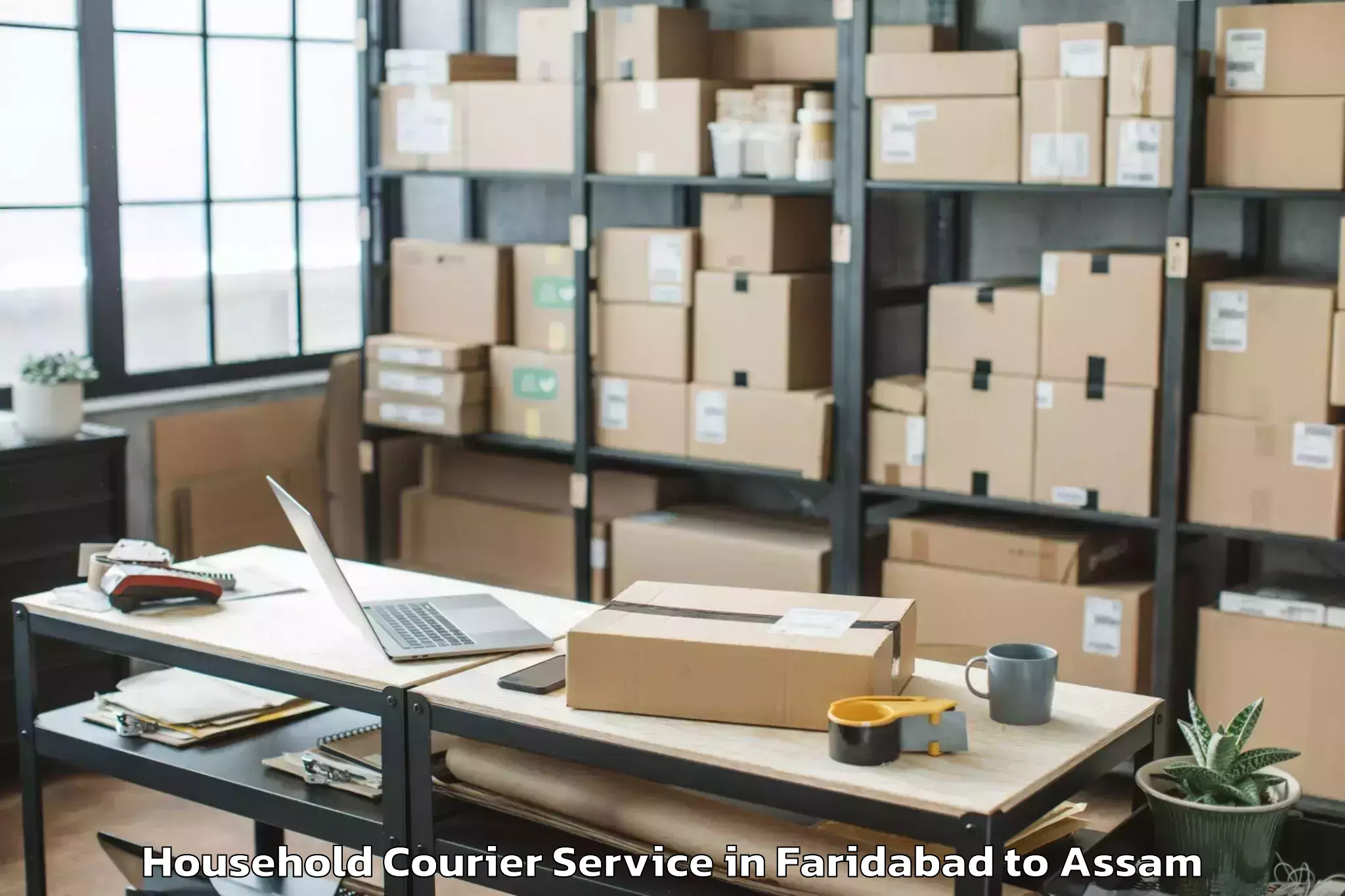 Book Your Faridabad to Gossaigaon Pt Household Courier Today